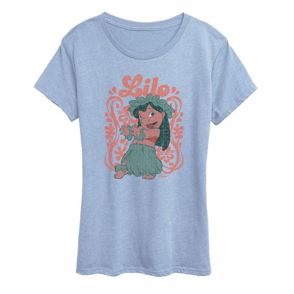 Disney - Lilo Floral Frame - Women's Short Sleeve Graphic T-Shirt