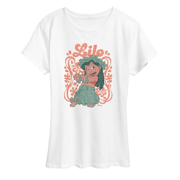 Disney - Lilo Floral Frame - Women's Short Sleeve Graphic T-Shirt