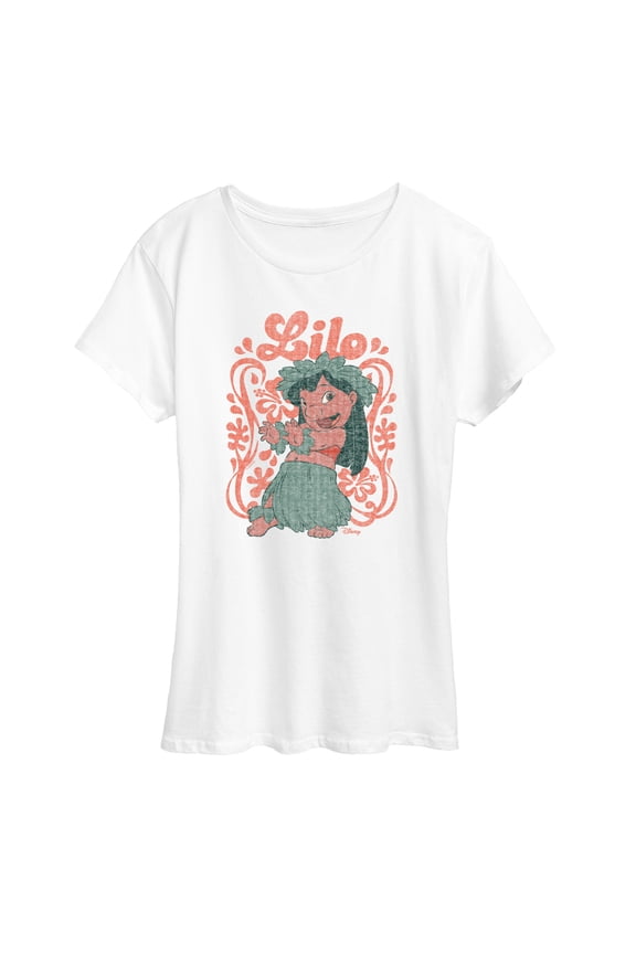 - Lilo Floral Frame - Women's Short Sleeve Graphic T-Shirt