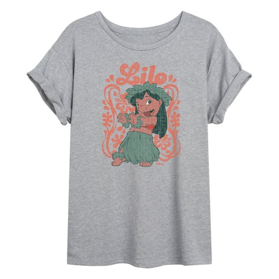 Disney - Lilo Floral Frame - Womens  Graphic T-Shirt