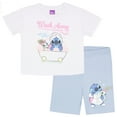thumbnail image 1 of Disney Lilo & Stitch 2-Piece T-Shirt and Biker Shorts Set - Stitch and Scrump Graphic Print Outfit for Kids (Sizes 2T-6X), 1 of 13