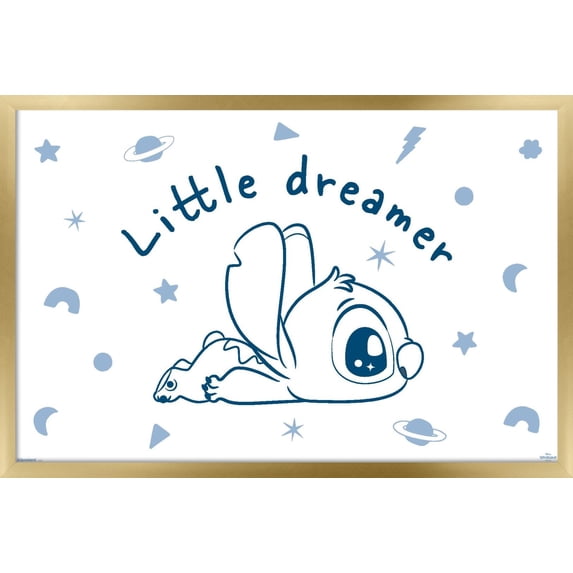Disney Lilo & Stitch (2002) - Little Dreamer Wall Poster, 14.725" x 22.375" Framed
