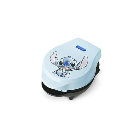 Disney Lilo & Stitch 4" Mini Waffle Maker - Cute Appliance for Single Waffle - Features Nonstick Plates & Non-Skid Feet - Mini Machine with Power Light