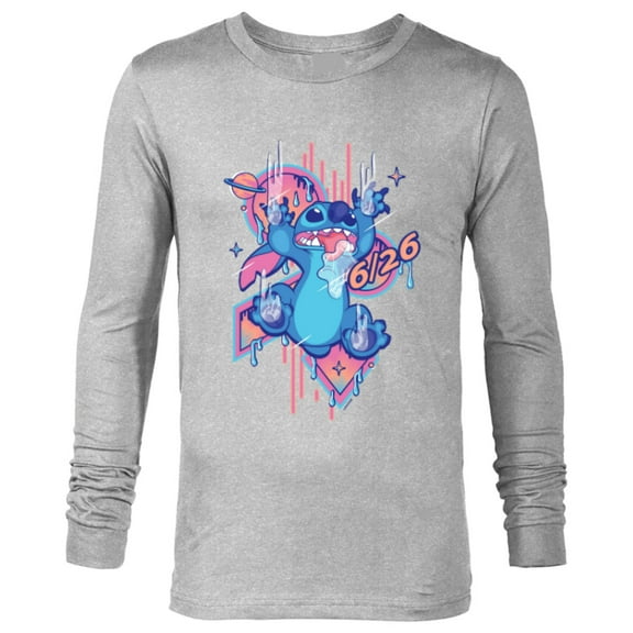Disney Lilo & Stitch 626 Stitch Day Drool Slide June 26 - Long Sleeve T-Shirt for Men - Customized-Athletic Heather