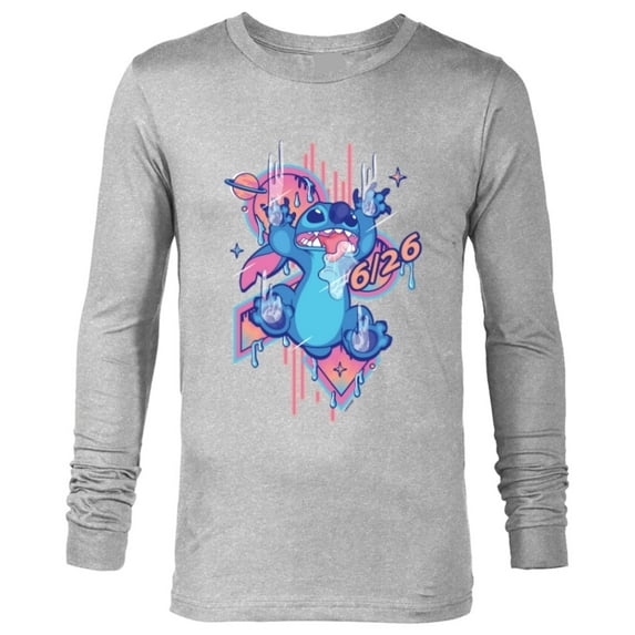 Disney Lilo & Stitch 626 Stitch Day Drool Slide June 26 - Long Sleeve T-Shirt for Men - Customized-Athletic Heather