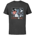 thumbnail image 1 of Disney Lilo & Stitch 626 Stitch Day Silly Faces Distressed - Short Sleeve Cotton T-Shirt for Adults - Customized-Charcoal, 1 of 5