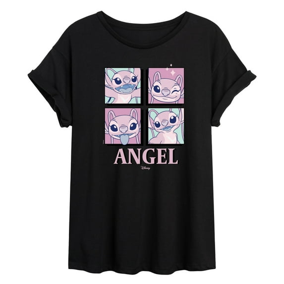 Disney - Lilo & Stitch - All The Expressions Of Angel - Juniors Ideal Flowy Muscle T-Shirt