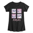 thumbnail image 1 of Disney - Lilo & Stitch - All The Expressions of Angel - Toddler & Youth Girls Short Sleeve Graphic T-Shirt, 1 of 5