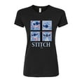 thumbnail image 1 of Disney - Lilo & Stitch - All The Expressions of Stitch - Juniors Fitted Graphic T-Shirt, 1 of 5