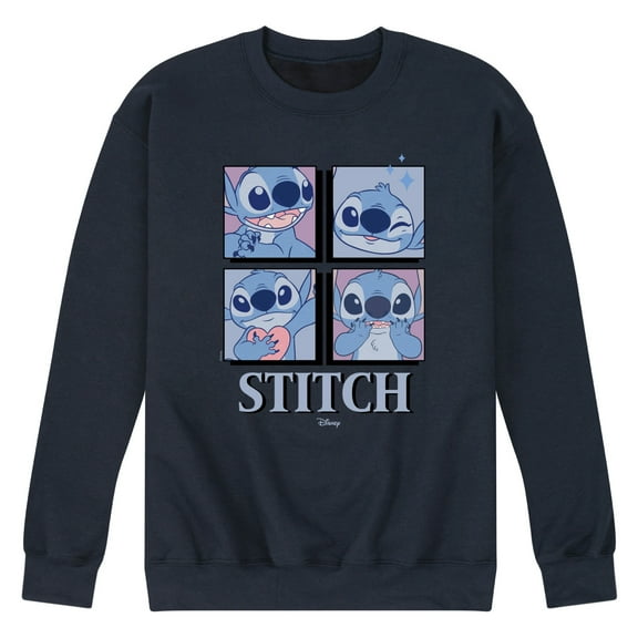 Disney - Lilo & Stitch - All The Expressions of Stitch - Men's Crew Neck Fleece Pullover