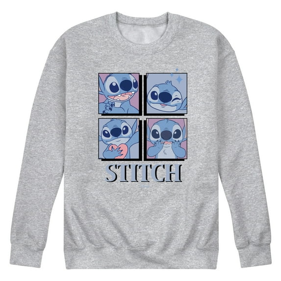 Disney - Lilo & Stitch - All The Expressions of Stitch - Men's Crew Neck Fleece Pullover