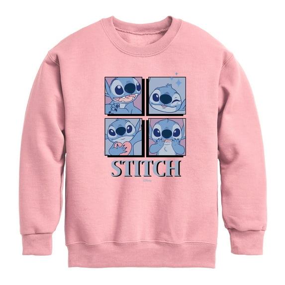 Disney - Lilo & Stitch - All The Expressions of Stitch - Toddler & Youth Crewneck Fleece Sweatshirt