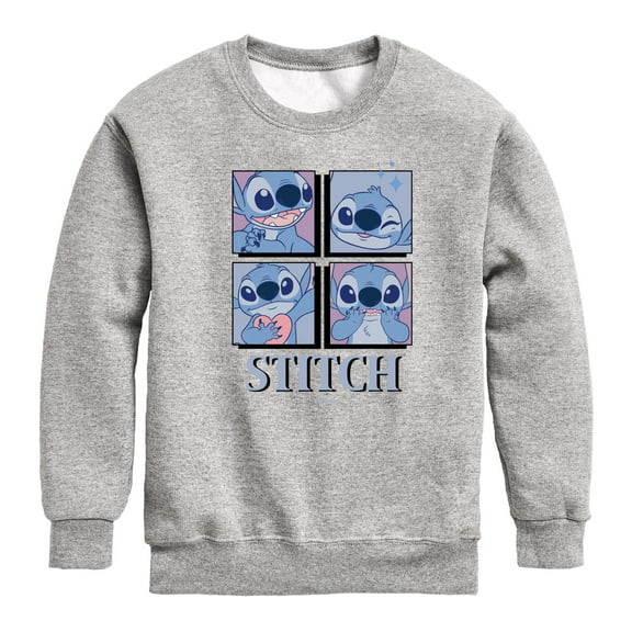 Disney - Lilo & Stitch - All The Expressions of Stitch - Toddler & Youth Crewneck Fleece Sweatshirt