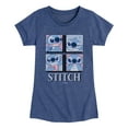 thumbnail image 1 of Disney - Lilo & Stitch - All The Expressions of Stitch - Toddler & Youth Girls Short Sleeve Graphic T-Shirt, 1 of 5