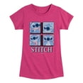 thumbnail image 1 of Disney - Lilo & Stitch - All The Expressions of Stitch - Toddler & Youth Girls Short Sleeve Graphic T-Shirt, 1 of 5