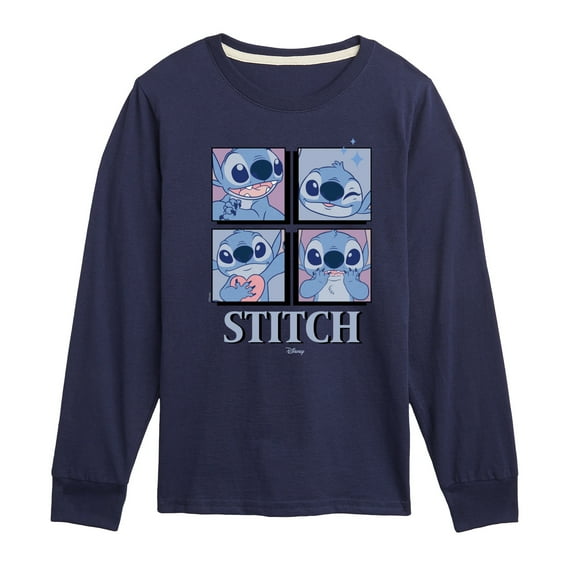 Disney - Lilo & Stitch - All The Expressions of Stitch - Toddler & Youth Long Sleeve Graphic T-Shirt