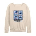 thumbnail image 1 of Disney - Lilo & Stitch - All The Expressions of Stitch - Women's Lightweight French Terry Long Sleeve Shirt, 1 of 5