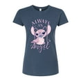 thumbnail image 1 of Disney - Lilo & Stitch - Always An Angel - Juniors Fitted Graphic T-Shirt, 1 of 5