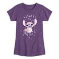 thumbnail image 1 of Disney - Lilo & Stitch - Always An Angel - Toddler & Youth Girls Short Sleeve Graphic T-Shirt, 1 of 5