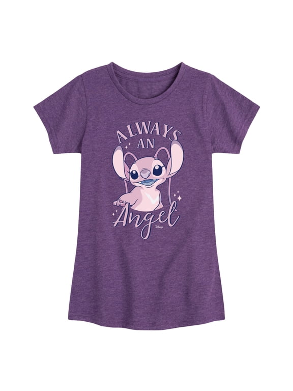 - Lilo & Stitch - Always An Angel - Toddler & Youth Girls Short Sleeve Graphic T-Shirt