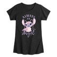 thumbnail image 1 of Disney - Lilo & Stitch - Always An Angel - Toddler & Youth Girls Short Sleeve Graphic T-Shirt, 1 of 5