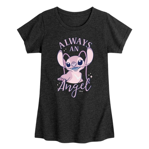 Disney - Lilo & Stitch - Always An Angel - Toddler & Youth Girls Short Sleeve Graphic T-Shirt
