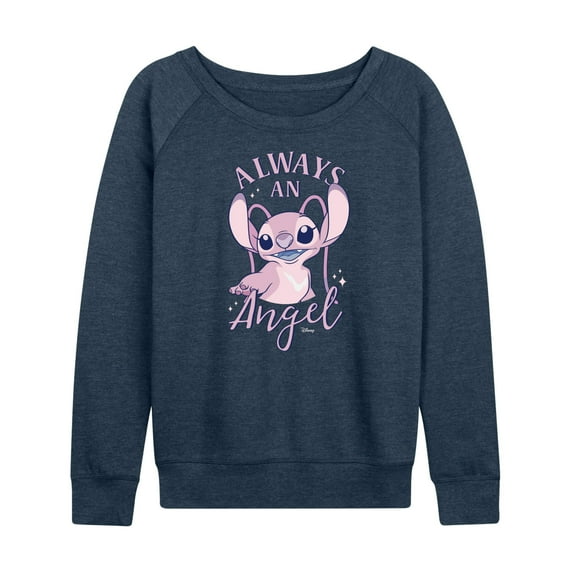 Disney - Lilo & Stitch - Always An Angel - Women's Lightweight French Terry Long Sleeve Shirt