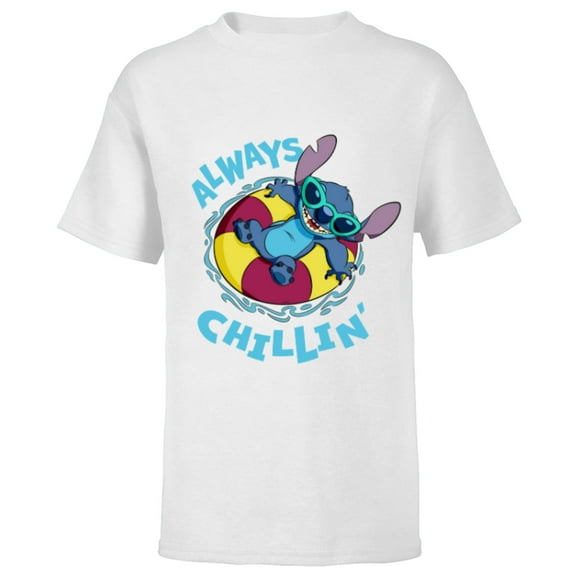 Disney Lilo & Stitch Always Chillin’ - Short Sleeve T-Shirt for Kids - Customized-White