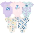 thumbnail image 1 of Disney Lilo & Stitch Angel 5 Pack Bodysuits Newborn to Infant, 1 of 5