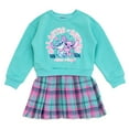 thumbnail image 1 of Disney Lilo & Stitch Angel Fleece Flannel Oversized Dress Plaid Toddler to Big Kid, 1 of 5