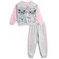 thumbnail image 1 of Disney Lilo & Stitch Angel Fleece Pullover Sweatshirt and Jogger Pants Outfit Set Toddler to Big Kid, 1 of 5