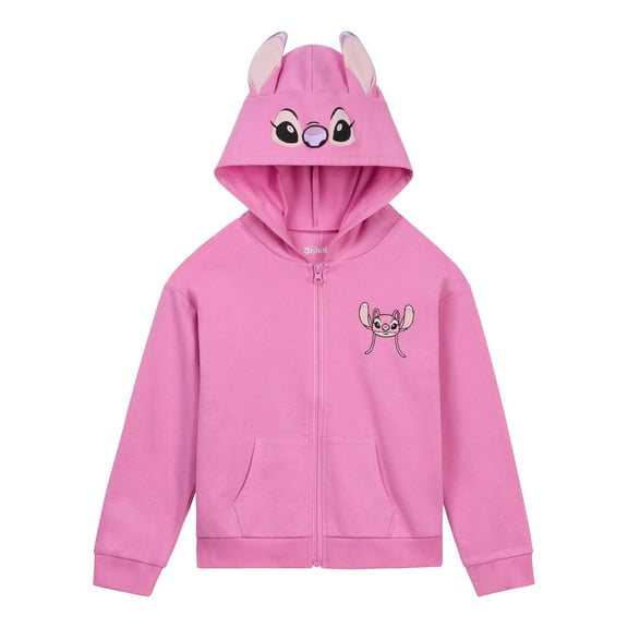 Disney Lilo & Stitch Angel French Terry Zip Up Cosplay Hoodie Toddler to Big Kid