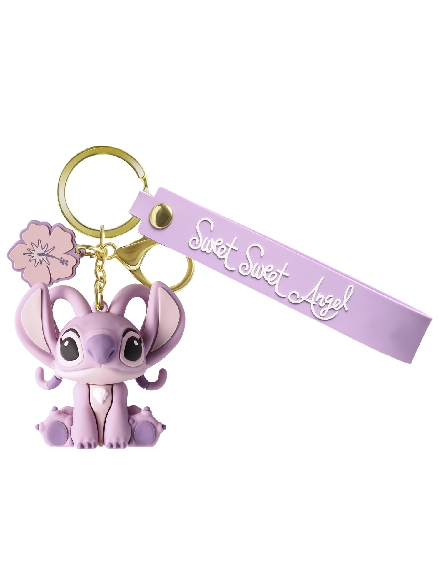 Disney Lilo & Stitch 3D PVC Keychain Angel 'Ohana Means Family