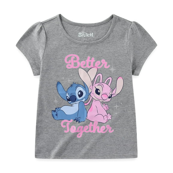 Disney Lilo & Stitch Angel Short Sleeve T-Shirt (Girls), Sizes 5-12