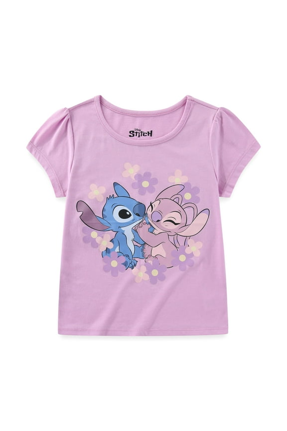 Lilo & Stitch Angel Short Sleeve T-Shirt (Girls), Sizes 5-12