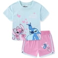 thumbnail image 1 of Disney Lilo & Stitch Angel Short Sleeve T-Shirt and Shorts Set (Girls), 2 Piece Set, Sizes 4-10, 1 of 8