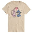 thumbnail image 1 of Disney - Lilo & Stitch - Angel & Stitch Share Kisses - Men's Short Sleeve Graphic T-Shirt, 1 of 5