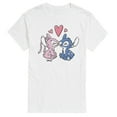 thumbnail image 1 of Disney - Lilo & Stitch - Angel & Stitch Share Kisses - Men's Short Sleeve Graphic T-Shirt, 1 of 5
