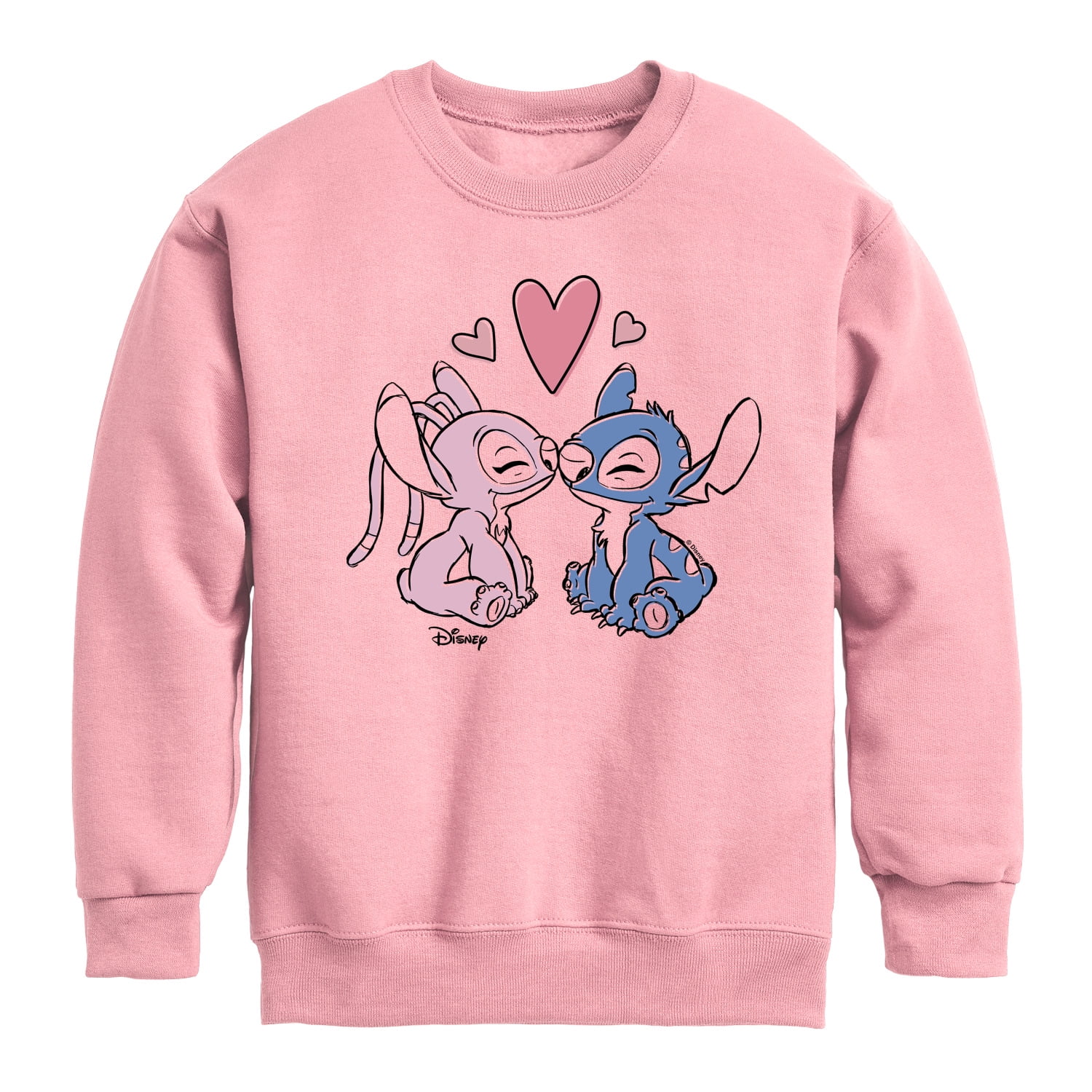 Pink Lilo And Stitchlilo & Stitch Women's Hoodie - Kawaii Cartoon O-neck  Sweatshirt