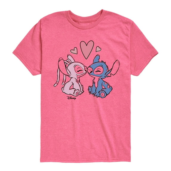Disney - Lilo & Stitch - Angel & Stitch Share Kisses - Toddler & Youth Short Sleeve Graphic T-Shirt