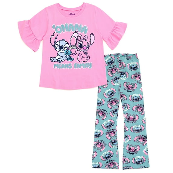 Disney Lilo & Stitch Angel T-Shirt and Flare Leggings Outfit Set Toddler to Big Kid