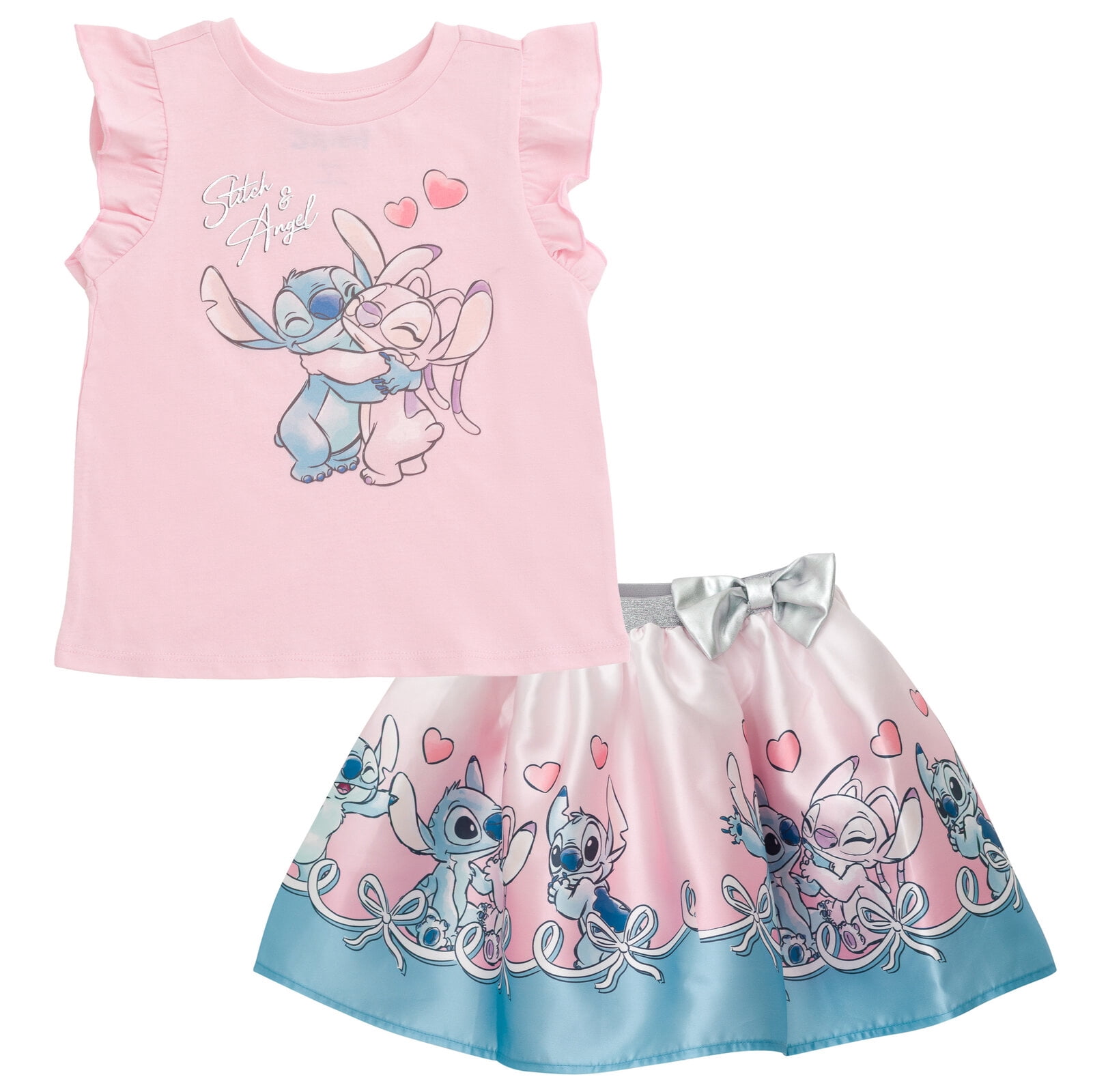 Disney Lilo & Stitch Angel Tank Top and Satin Skirt Toddler to Big Kid