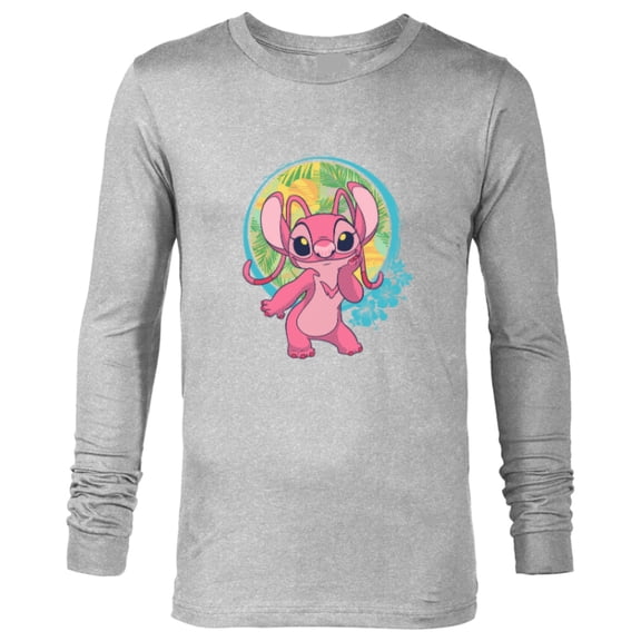 Disney Lilo & Stitch Angel Tropical Hawai’i Beach Vibes - Long Sleeve T-Shirt for Men - Customized-Athletic Heather