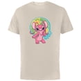thumbnail image 1 of Disney Lilo & Stitch Angel Tropical Hawai’i Beach Vibes - Short Sleeve Cotton T-Shirt for Adults - Customized-Natural, 1 of 5