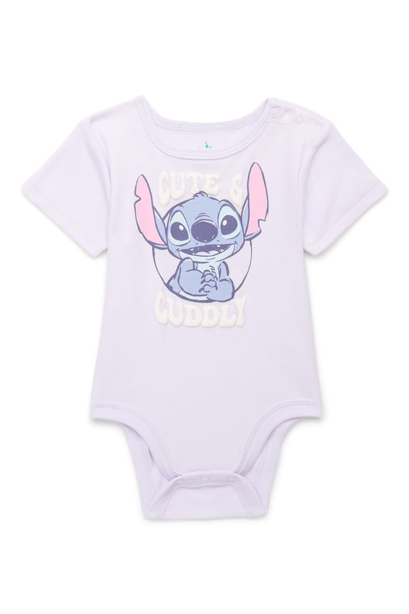 Disney Lilo & Stitch Baby Bodysuits, 2-Pack, Sizes 0/3 Months-24 Months