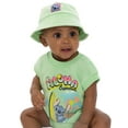 thumbnail image 1 of Disney Lilo & Stitch Baby Girls Sleeveless Graphic Romper with Matching Bucket Hat, 2-Piece Set, Sizes 0-3 Months- 24 Months, 1 of 8