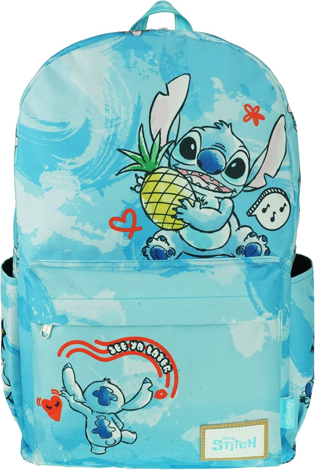 Disney Lilo Stitch Backpack 17 with Laptop Compartment for School Travel and Work Baby Blue Walmart