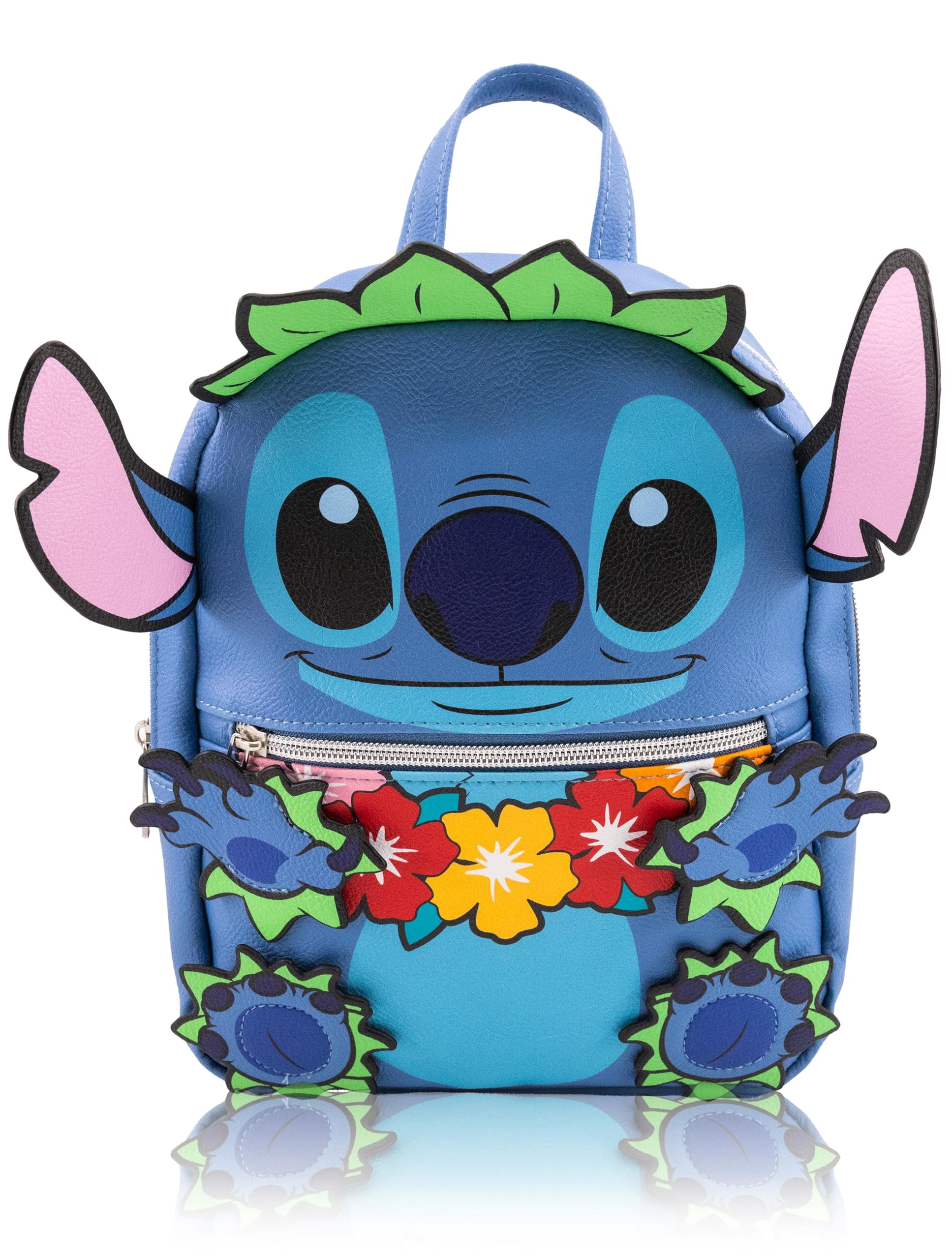 disney lilo & stitch blue tropical leaves mini backpack BLACK NONE Bring a tropical touch to your accessories with this white Disney Stitch mini backpack Disney Lilo & Stitch Blue