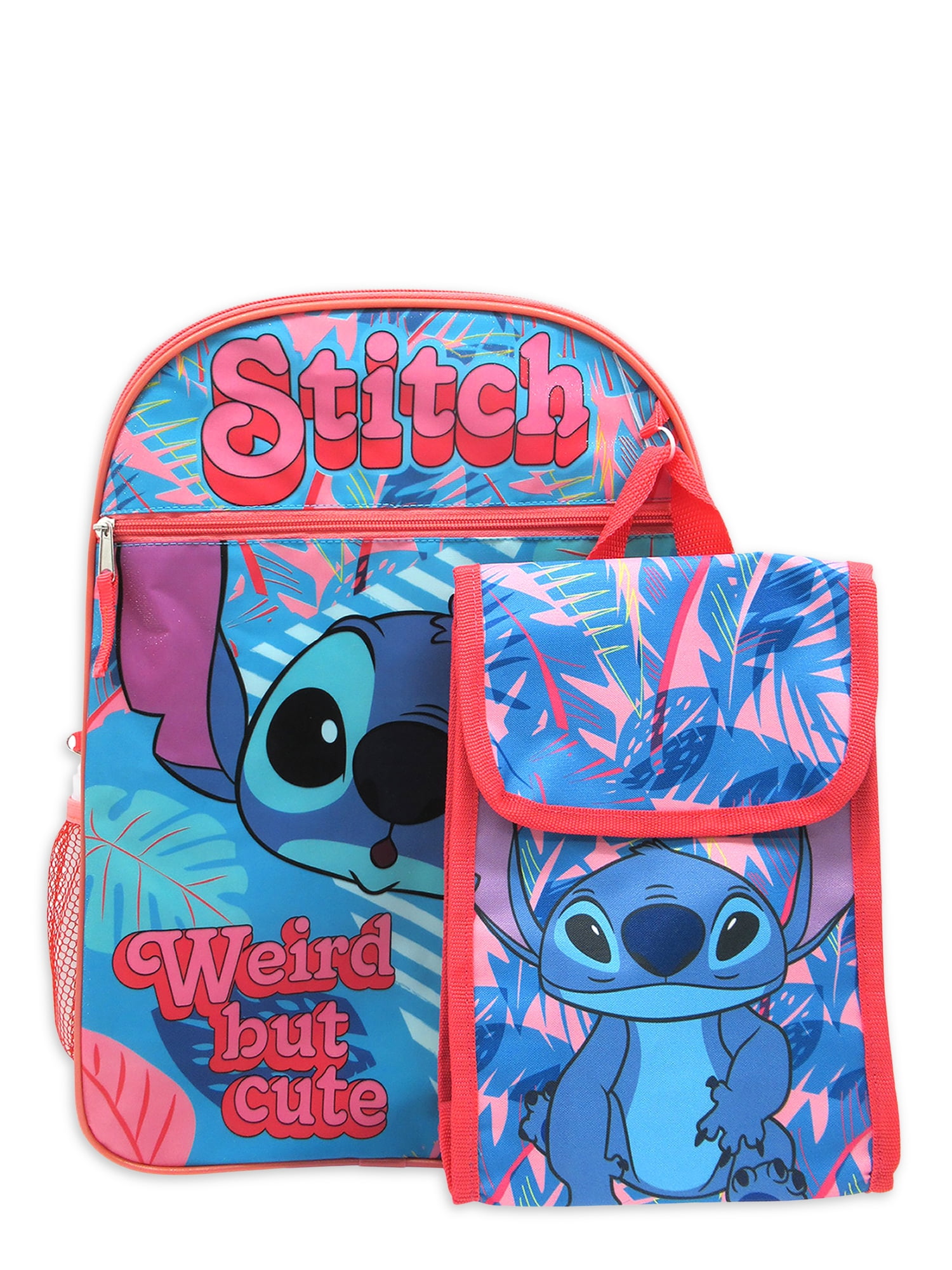 Stitch Mini Backpack with Lunch Box Set for Toddler Preschool - Bundle with  11'' Stitch Backpack Mini, Stitch Lunch Bag, Stickers, Temporary Tattoos