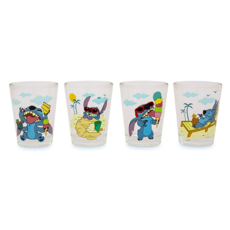 Silver Buffalo Disney Classic Mickey Mouse 4 Pack Mini Glasses,  1.5 Ounces: Tumblers & Water Glasses